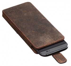 PACKENGER Ledertasche für Samsung Galaxy S 7 Cover in Vintage-Braun